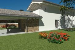 Villa bicamere più studio con giardino di 825mq