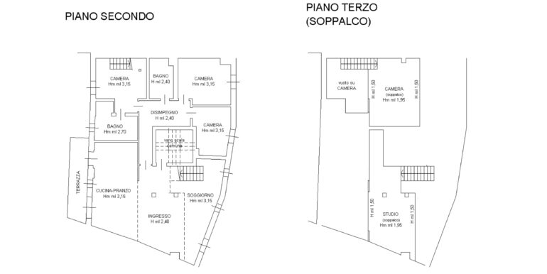 Appartamento tricamere più studio