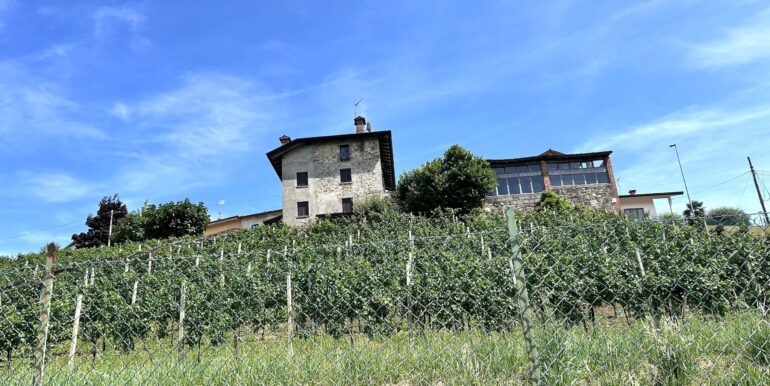 Casa in pietra panoramica con vigneto