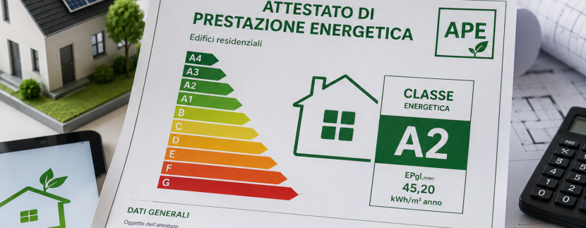 Attestato di Prestazione Energetica APE e vendita di un immobile